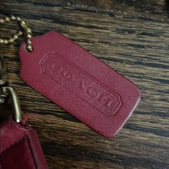 Coach dark red Leather attaché briefcase with Gold brass accents - Picture 2 of 6